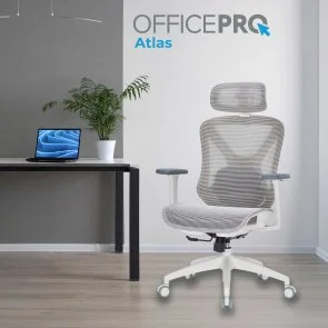 Фото: Крісло OfficePro Atlas OC630-W-LG-LG White/Light Gray № 9 | KTC