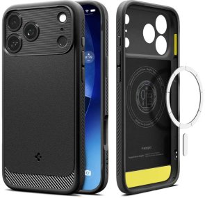 Чохол Spigen for Apple iPhone 17 Pro - Rugged Armor MagFit Matte Black (ACS10329)