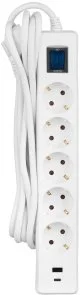 Фото: Мережевий фільтр 2E SP515M3USBWH 5/3m 2xUSB White (2E-SP515M3USBWH) № 2 | KTC