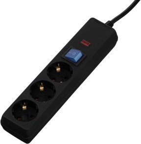 Мережевий фільтр 2E U03C14M1BK 3/1m USB Black (2E-U03C14M1BK)
