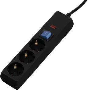 Фото: Мережевий фільтр 2E U03C14M1BK 3/1m Black (2E-U03C14M1BK) № 4 | KTC