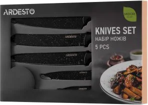 Фото: Набір ножів Ardesto Midori 5pcs Black (AR2105BWD) № 8 | KTC