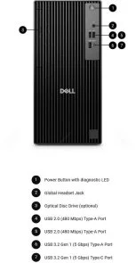 Фото: Персональний комп'ютер Dell Pro Tower (BTO010_QCT1250) - Intel Core i5 i5-14500 / 16 ГБ DDR5 / PCI-E SSD 512 ГБ / Intel / Intel UHD Graphics 770, UMA / Intel Q670 / 180 Вт № 5 | KTC