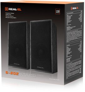 Колонки Real-EL S-202 Black (EL121200019)