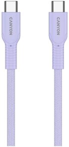 Кабель Canyon OnWire 60CL 60W Type-C / Type-C 1m Purple (CND-CCAP60AB10PU)