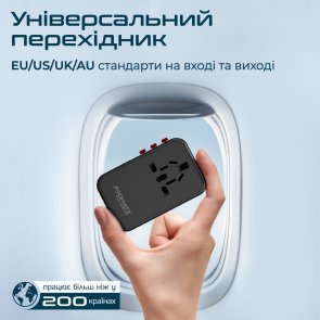 Зарядний пристрій Promate Tripmate-gan75 (tripmate-gan75)