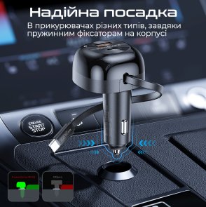 Автомобільний зарядний пристрій Promate PowerDrive-RC65 (6959144067216)