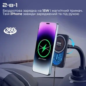 Фото: Кріплення для мобільного телефону Promate Lucidmount-15 Black (6959144062402) № 2 | KTC