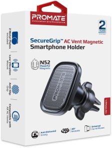 Кріплення для мобільного телефону Promate Ventmag-l Black (ventmag-l.black)