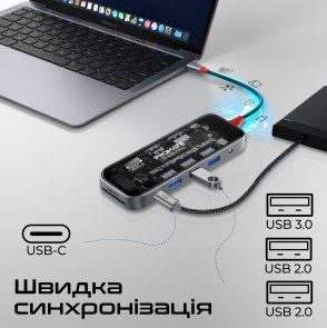 USB-хаб Promate Transhub pro (6959144064789)