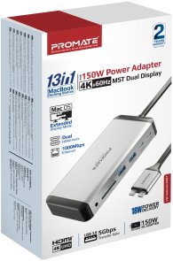 USB-хаб Promate VersaHub-MST Grey (6959144061900)
