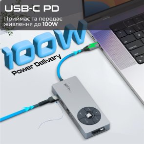 USB-хаб Promate ComandHub-Pro (6959144066622)