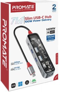 USB-хаб Promate TransHub-Lite (6959144064802)