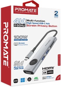 USB-хаб Promate ComandHub-Lite (6959144066615)