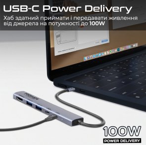 USB-хаб Promate linkhub-5x (6959144066264)
