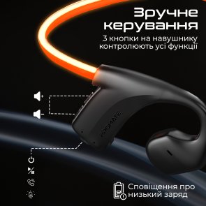 Гарнітура Promate Rippleglow Black (6959144066561)