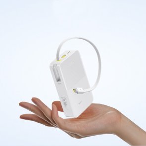 Батарея універсальна Baseus EnerFill FC51 Bipow2 Pro 20000mAh 22.5W PD/QC build-in cable White (E0027700)