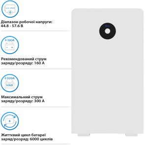 Батарея Deye RW-F16 LiFePO4 LV 51.2V 314Ah 16kWh (RW-F16)