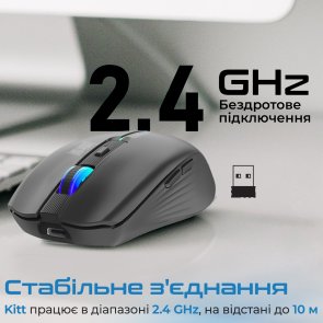 Мишка , оптична бездротова Promate kitt.black
