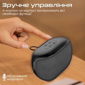 Портативна колонка Promate Mood Black (6959144064994)