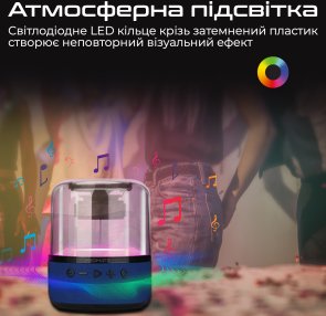 Портативна колонка Promate Glitz-l Blue (6959144062327)