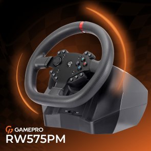 Кермо GamePro RW575PM з педалями та коробкою передач для PC/Xbox One/Switch/PS3/PS4