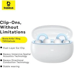 Фото: Навушники Baseus AirGo 1 Ring TWS White (A00069201223-00) № 6 | KTC