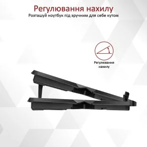 Фото: Підставка для ноутбука Promate Airbase-3 Black (6959144032023) № 5 | KTC