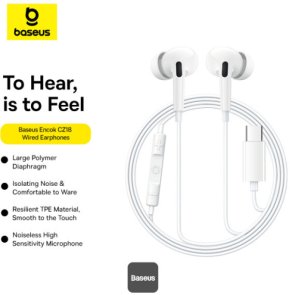 Гарнітура вкладиші Baseus Encok CZ18 (Type-C) White