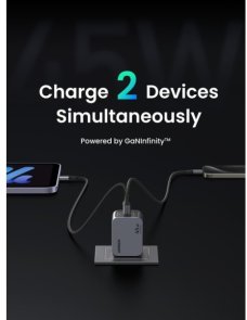 Зарядний пристрій UGREEN X707 45W PD GaN Tech Charger Space Gray (X707/35008)