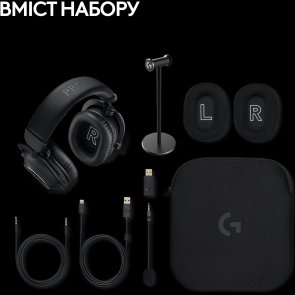Гарнітура Logitech G Pro X 2 Lightspeed Wireless Black (991-000550)