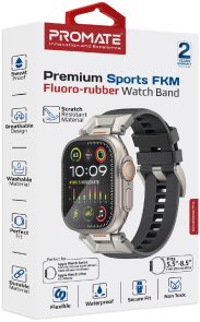 Ремінець силіконовий для смарт-годинника Promate silicaband-pro.black