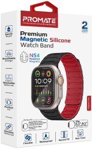 Ремінець Promate for Apple Watch 42/44/45/49mm - Magband-MS Black (6959144067339)