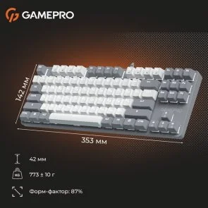 Фото: Клавіатура GamePro Genesis Metallic MK110G Red Switches Grey № 18 | KTC