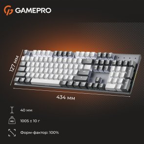 Клавіатура GamePro Genesis Metallic MK144G Red Switches USB Grey