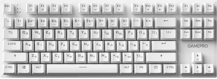 Фото: Клавіатура GamePro Genesis Joker MK124W Red Switches USB White № 7 | KTC