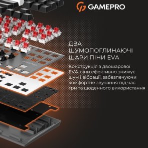Клавіатура GamePro Genesis Joker Pro MK124G Red Switches Wireless (MK124G Pro)