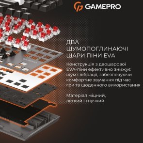 Клавіатура GamePro Genesis Joker MK124G Red Switches USB Gray
