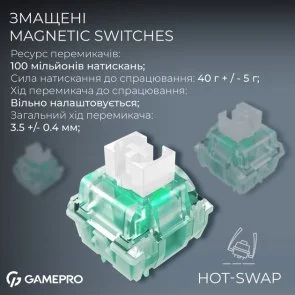 Фото: Клавіатура GamePro Genesis Asgard Valhalla Max MK160B Magnetic Switches (MK160B MAX) № 8 | KTC