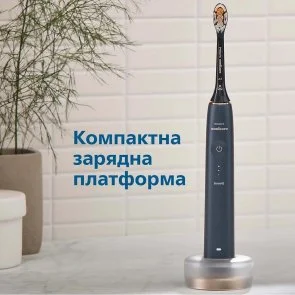 Фото: Електрична зубна щітка Philips Sonicare DiamondClean Prestige 9900 Series Blue + Travel case (HX9992/12) № 15 | KTC