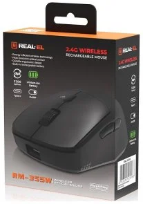 Фото: Миша Real-EL RM-355W Wireless Black (EL123200054) № 9 | KTC