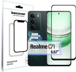 Фото: Захисне скло BeCover for Realme C71 - Black (713728) № 2 | KTC