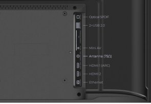 Телевізор LED Kivi 32H800KB (Google TV, Wi-Fi, 1366x768)