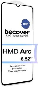Фото: Захисне скло BeCover 10D for HMD Arc Black (713572) № 3 | KTC