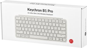 Клавіатура компактна Keychron B1 Pro ENG/UKR WL/BT/USB Ivory White (B1P-K8-UA)