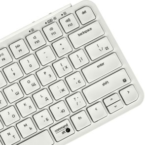 Клавіатура компактна Keychron B1 Pro ENG/UKR WL/BT/USB Ivory White (B1P-K8-UA)