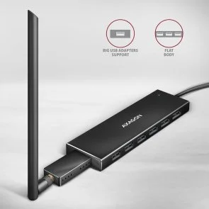 Фото: USB-хаб Axagon HUE-F7C Black № 4 | KTC