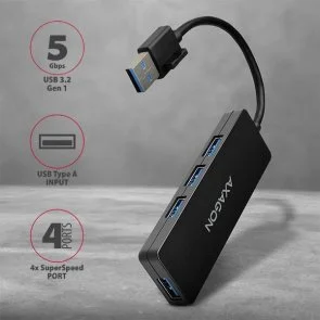 Фото: USB-хаб Axagon HUE-G1A Black № 2 | KTC