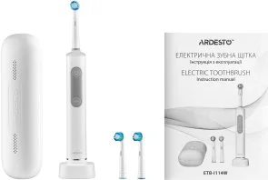 Фото: Електрична зубна щітка Ardesto ETB-I114W White + Travel case № 16 | KTC