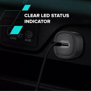 Автозарядка Canyon OnDrive 30, 1xType-C, PD, 30W, Black